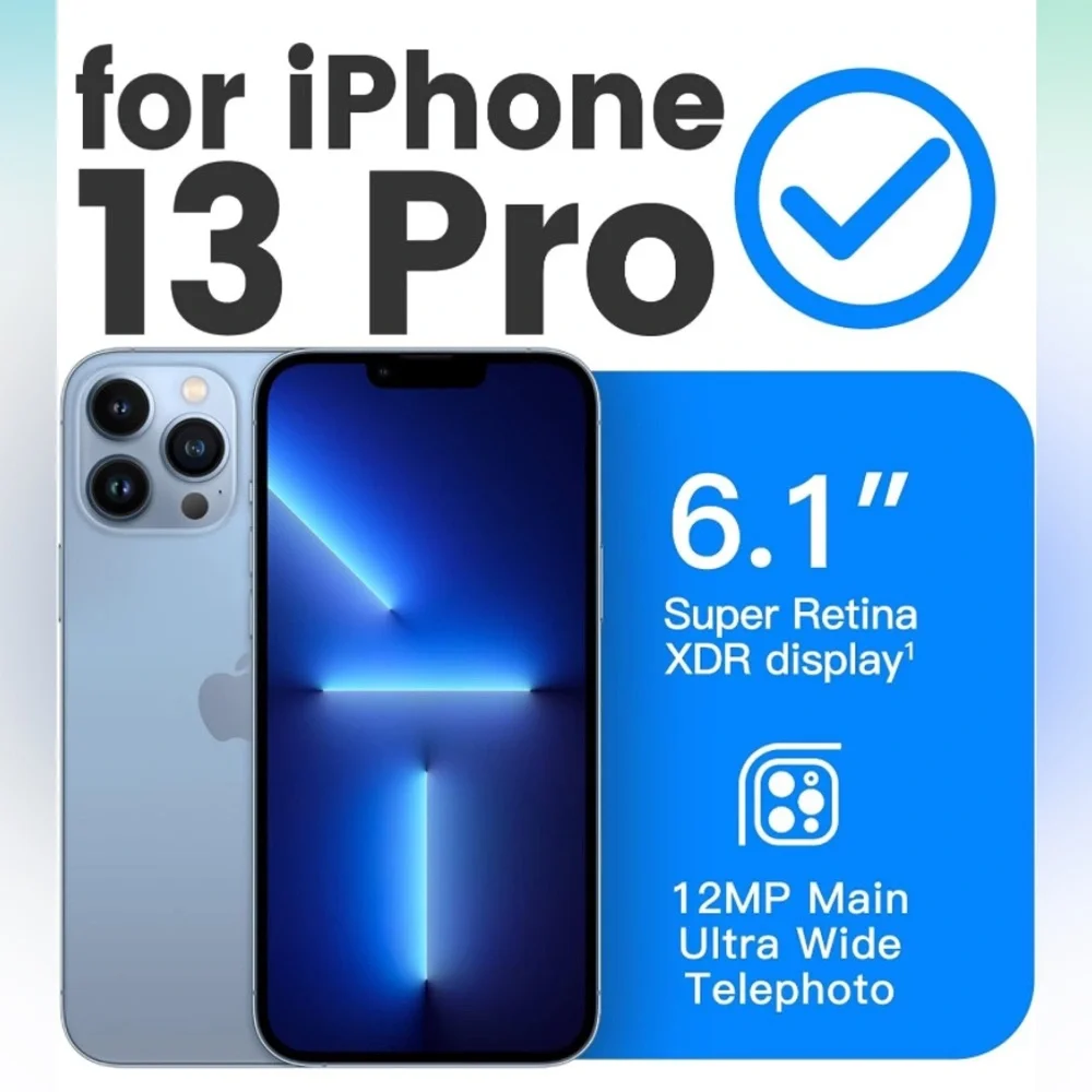 iPhone 13 Pro Slim Clear Case - Military Grade Protective Bumper - Not Yellowing - Picture 2 of 8